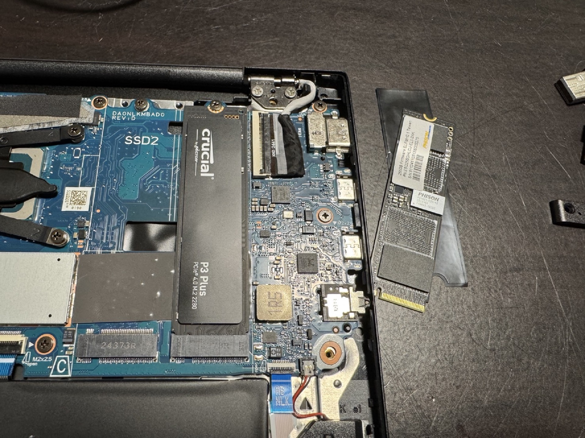 ハードディスクからSSDへの交換依頼